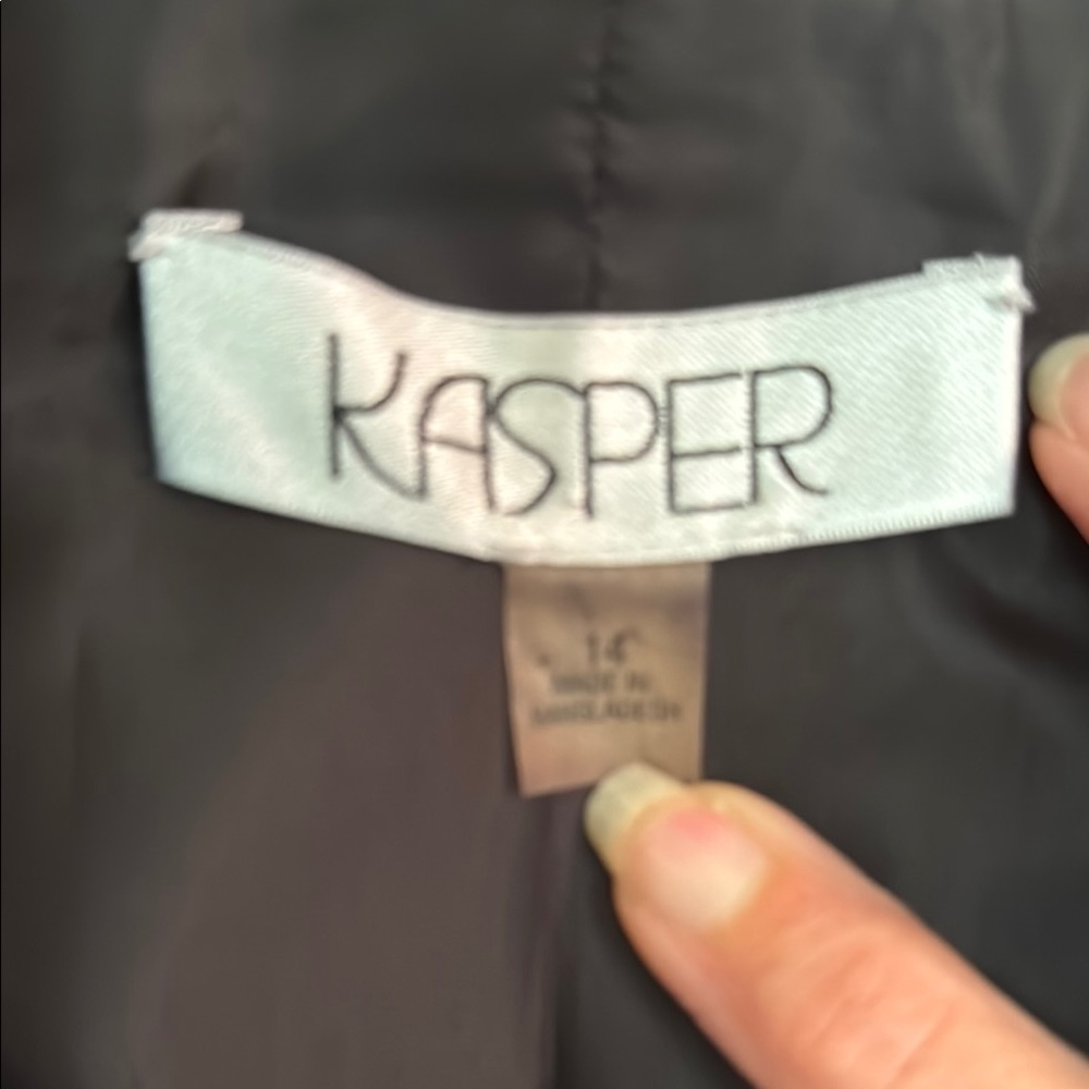 Kasper Black Blazer with 3/4 Sleeves - Picture 2 of 2